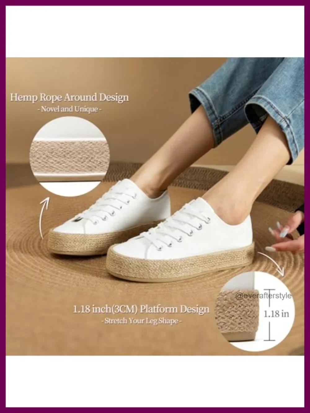 Women's Canvas Platform Sneakers Lace-up Low Top Shoes